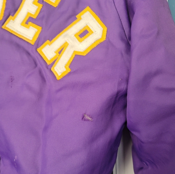 VTG 80s Holloway Champion Baseball Snap Front Quilt Lined Bomber Jacket with Eld - Picture 3 of 5